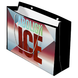 Grand Sac Cadeau Abolish ICE Minimalist Protest Typography Design