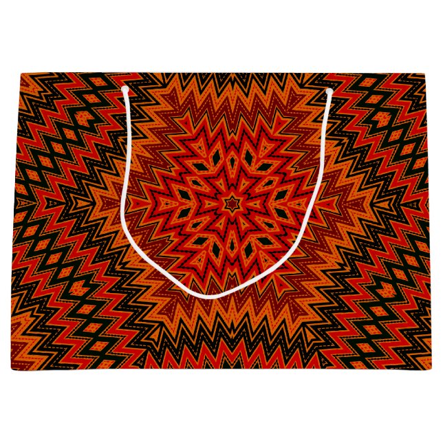 Grand Sac Cadeau Abstract modern mosaic kaleidoscopic (Devant)