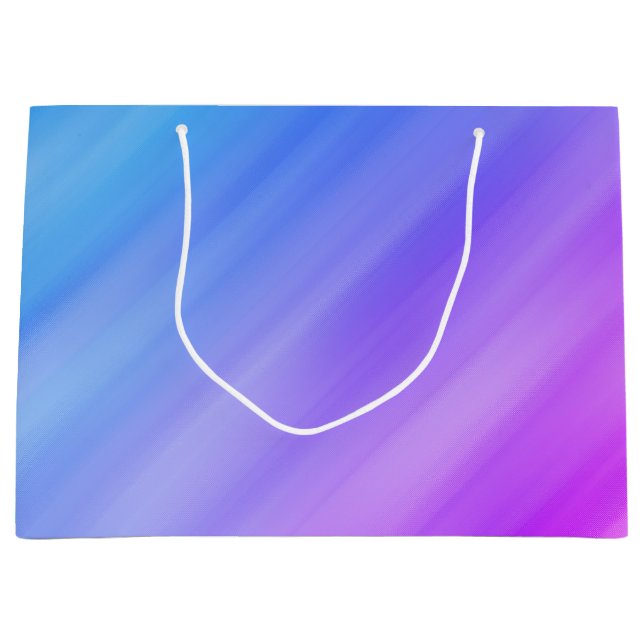 Grand Sac Cadeau Abstrait Nuance Bleue (Devant)