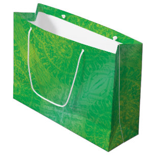 Grand Sac Cadeau Acceptation   Médaillons Bohème Jaune Vert Bleu