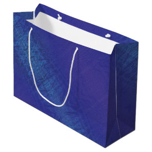 Grand Sac Cadeau Acceptation Motif de Blue Indigo Violet Shibori