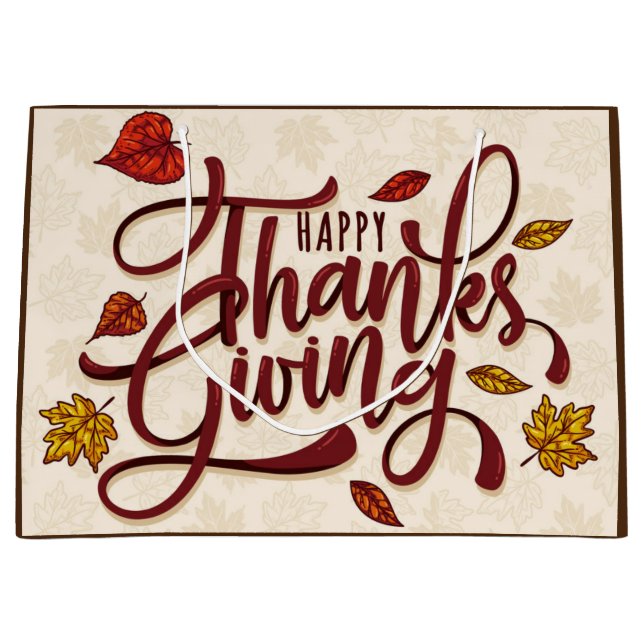 Grand Sac Cadeau Action de grâces (Devant)