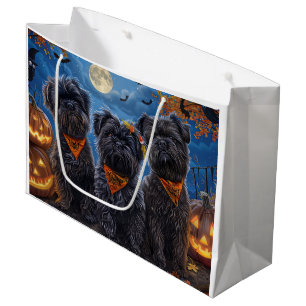Grand Sac Cadeau Affenpinscher Halloween Éffrayant