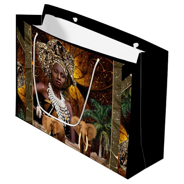 Grand Sac Cadeau Africain génial (Devant Angle)