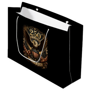 Grand Sac Cadeau Aigle patriotique américain 1776 2026 250e 4 juill