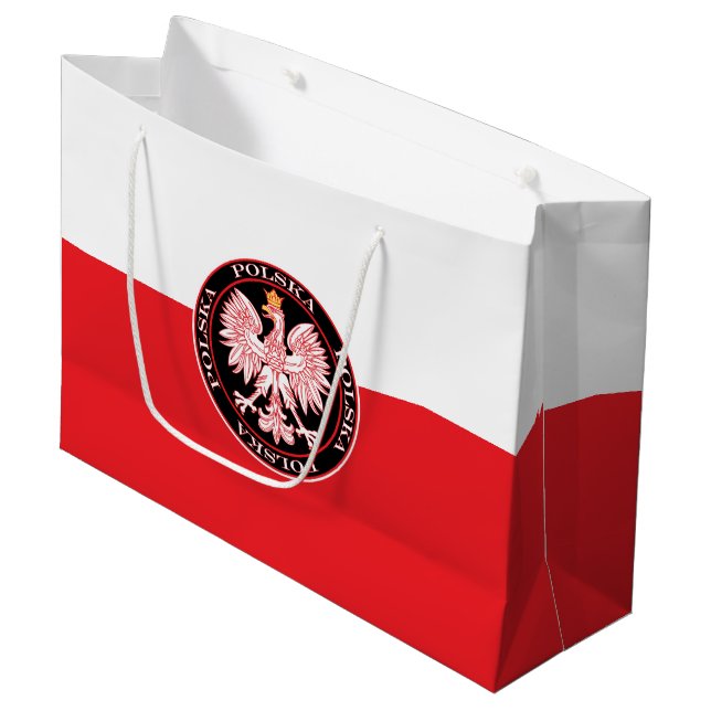 Grand Sac Cadeau Aigle rouge rond Polska (Devant Angle)