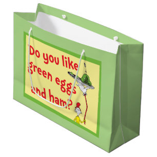 Grand Sac Cadeau Aimez-vous les œufs verts et le jambon?