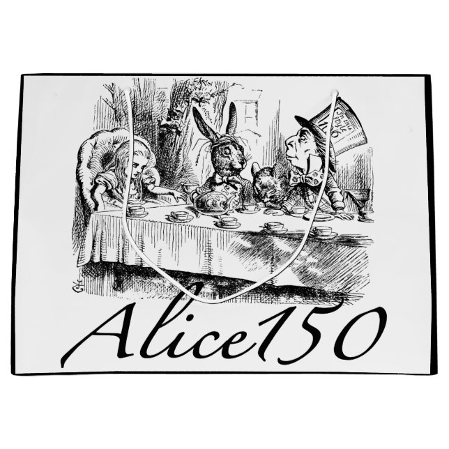 Grand Sac Cadeau Alice150 Alice dans anniversaire du pays des (Devant)
