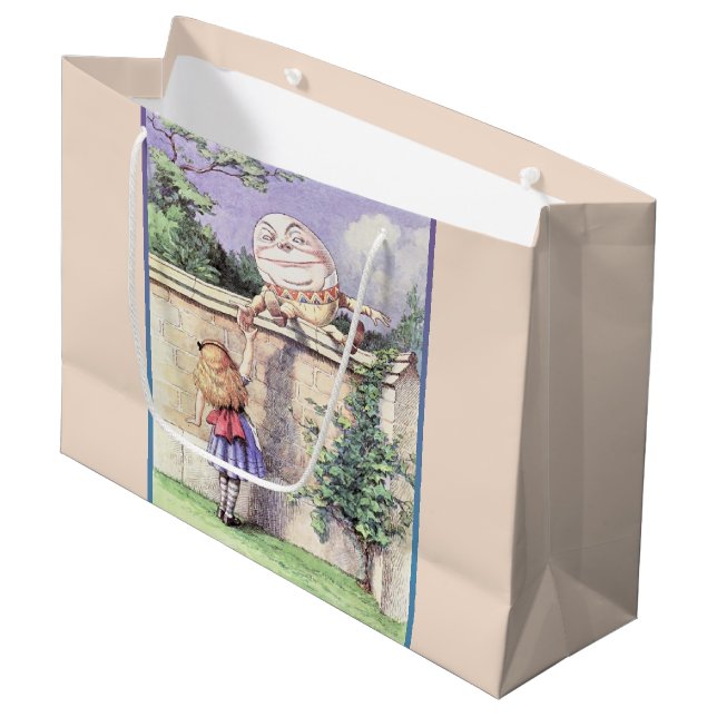 Grand Sac Cadeau Alice rencontre Humpty Dumpty (Devant Angle)