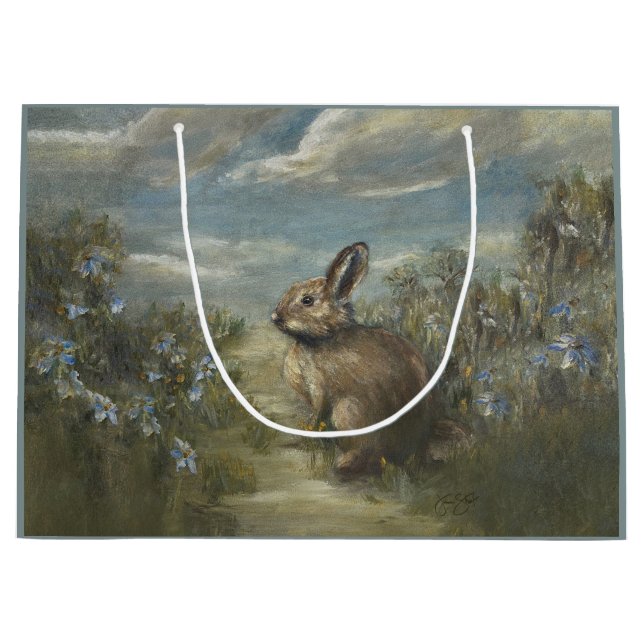 Grand Sac Cadeau Allée lapin (Devant)