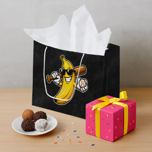 Grand Sac Cadeau Allons Bananes Baseball Rétro Banane Drôle