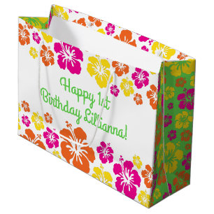 Grand Sac Cadeau Aloha ęr thème de fête d'anniversaire de Hawaï