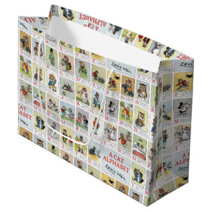 Grand Sac Cadeau Alphabet de chat, Louis Wain