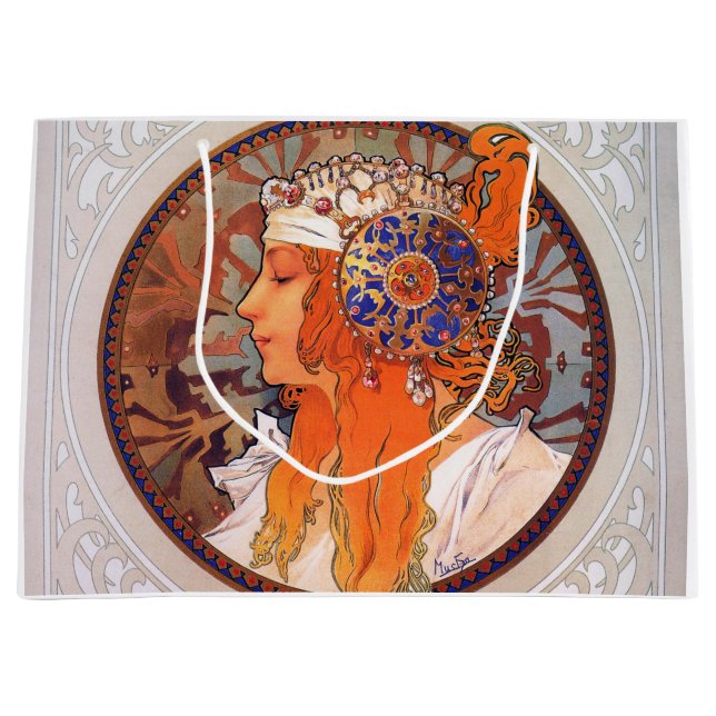 Grand Sac Cadeau Alphonse Mucha (Devant)