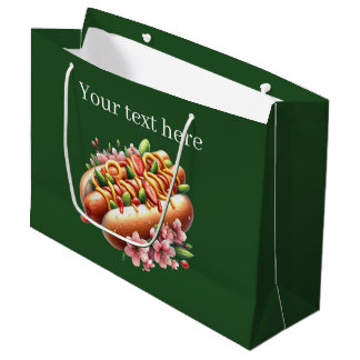 Grand Sac Cadeau Amateurs de hotdog mignonable personnalisable