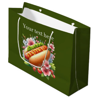 Grand Sac Cadeau Amateurs de hotdog mignonable personnalisable