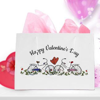 Grand Sac Cadeau Amateurs de vélo Valentine