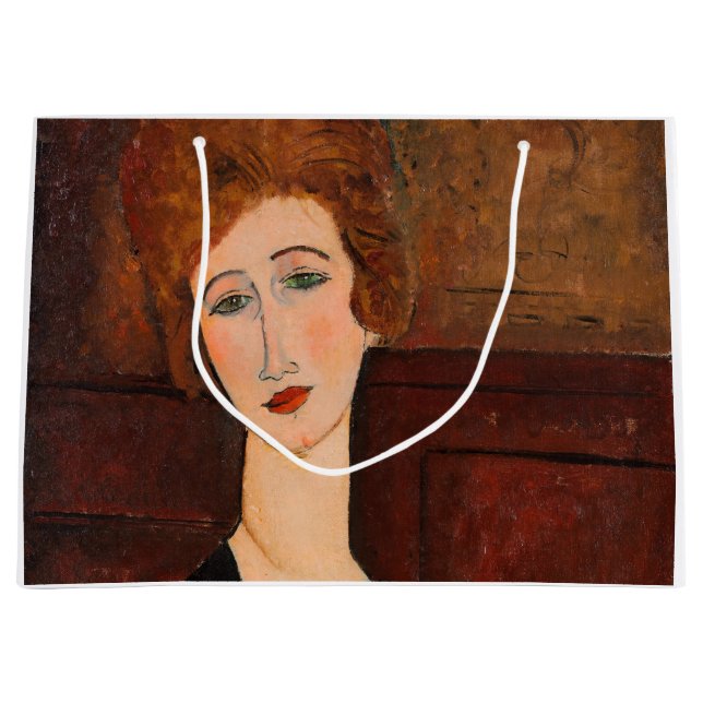 Grand Sac Cadeau Amedeo Modigliani - Portrait d'une femme (Devant)