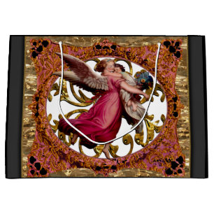 Grand Sac Cadeau Amour et protection dans les bras d'un ange