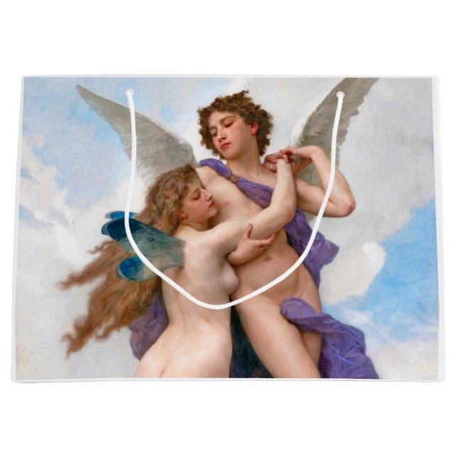 Grand Sac Cadeau Amour et Psyché, Bouguereau (Devant)