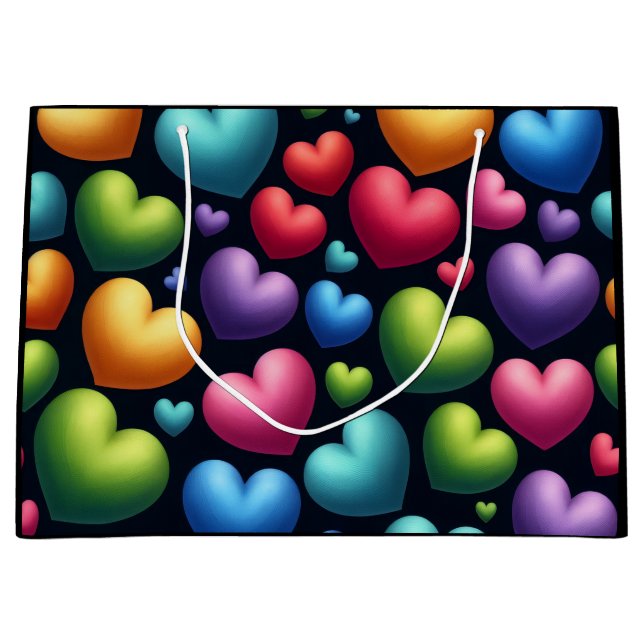 Grand Sac Cadeau Amour vibrant (Devant)