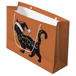 Grand Sac Cadeau Amoureux de Chats Mignons Noël Maman Chat Cadeau d