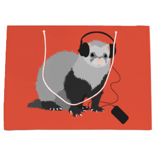 Grand Sac Cadeau Amoureux de la musique furet