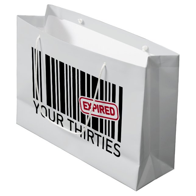 Grand Sac Cadeau Amusante fête d'anniversaire 40e (Devant Angle)