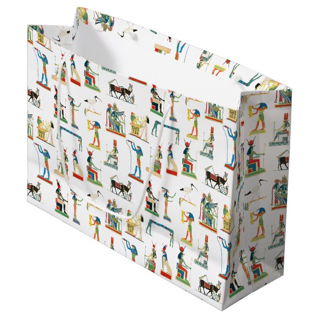 Grand Sac Cadeau Ancienne Egypte Vintage Motif égyptien (Devant Angle)