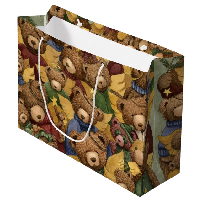 Grand Sac Cadeau Ange Bears (Devant Angle)
