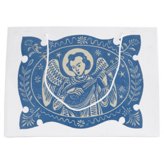 Grand Sac Cadeau Ange joyeux chantant