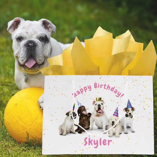 Grand Sac Cadeau Animaux de compagnie Anniversaire Fête du chien |  (Créateur téléchargé)