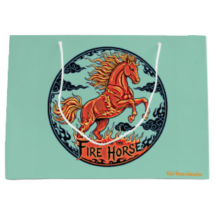Grand Sac Cadeau Année du Cheval de Feu