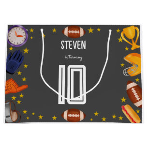 Grand Sac Cadeau Anniversaire de enfant de football américain