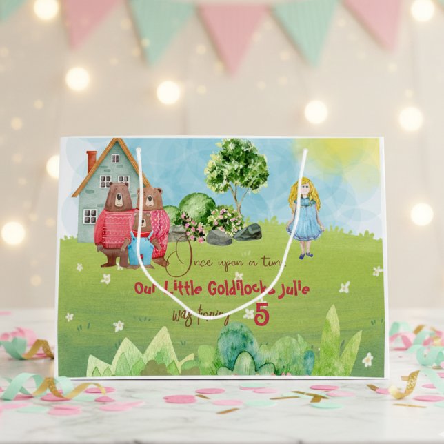 Grand Sac Cadeau Anniversaire de Goldilocks (Créateur téléchargé)