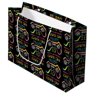 Grand Sac Cadeau Anniversaire de joueur de jeu vidéo de jeu pour ad
