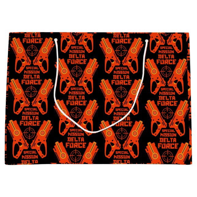 Grand Sac Cadeau Anniversaire de la bataille de Dart Gun (Devant)