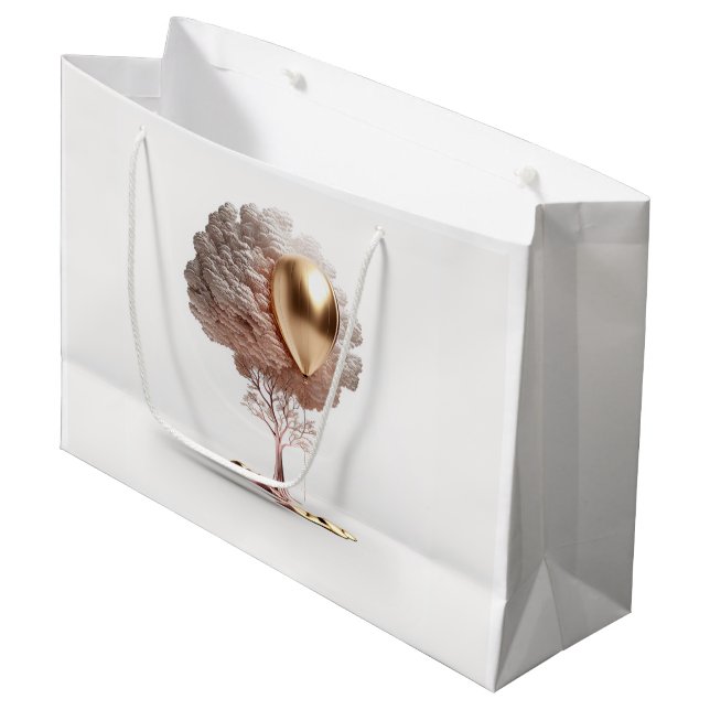 Grand Sac Cadeau Anniversaire moderne (Devant Angle)