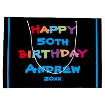 Anniversaire N'Importe Quel Âge Personnalisé Nom M