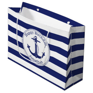 Grand Sac Cadeau Anniversaire personnalisé par Ancre nautique