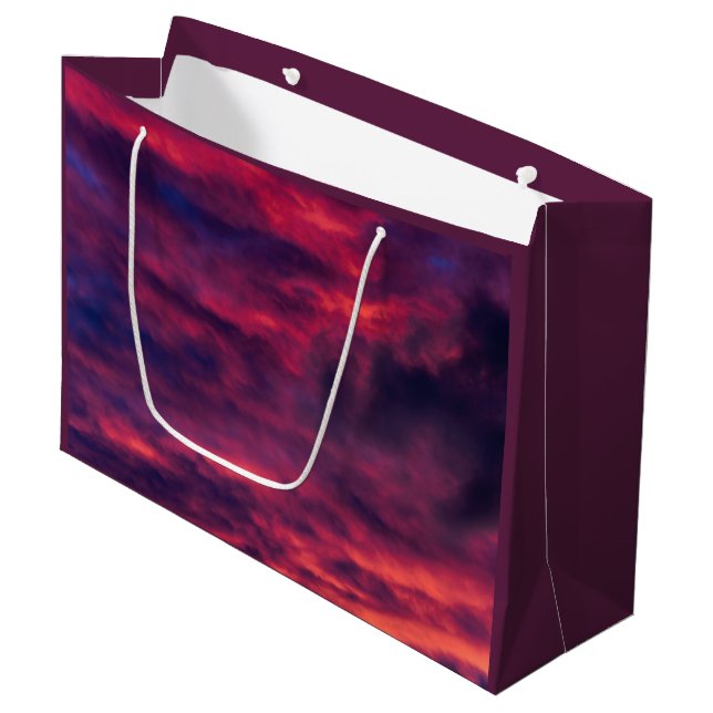 Grand Sac Cadeau août rouge (Devant Angle)