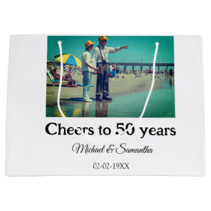 Grand Sac Cadeau applaudissements à 50 ans anniversaire ajouter nom
