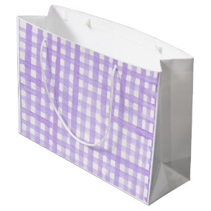 Grand Sac Cadeau Aquarelle Art Purple Ressort intemporel Multiusage
