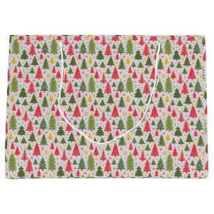 Grand Sac Cadeau Arbre de Noël multicolore