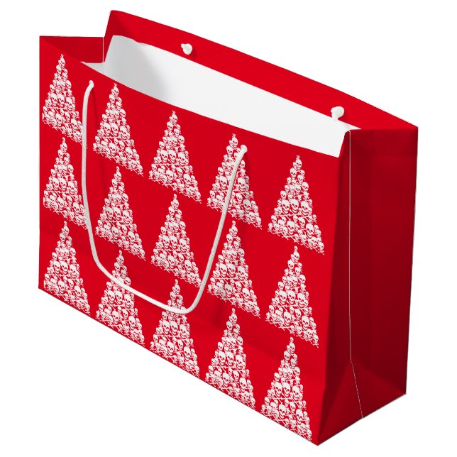 Grand Sac Cadeau Arbre Skully Xmas (Devant Angle)