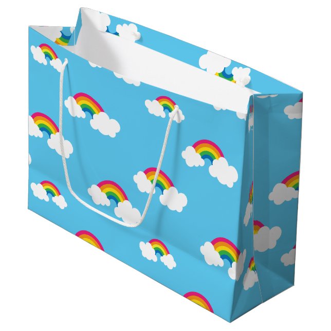Grand Sac Cadeau Arc-en-ciel (Devant Angle)