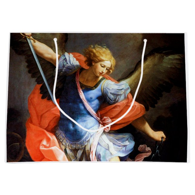 Grand Sac Cadeau Archangel Michael piétine Satan, Guido Reni (Devant)