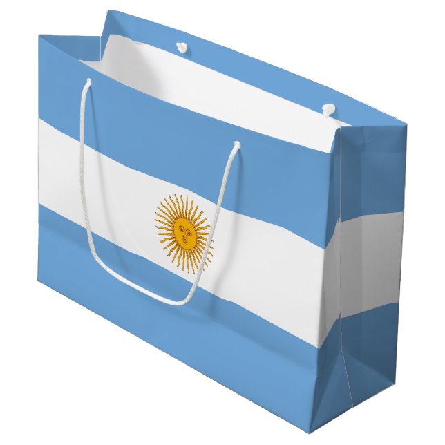Grand Sac Cadeau Argentina flag (Devant Angle)