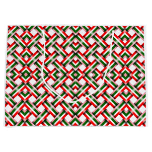 Grand Sac Cadeau arrière - plan motif sans faille de noël