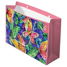 Arrière - plan rose mignon avec aquarelle papillon